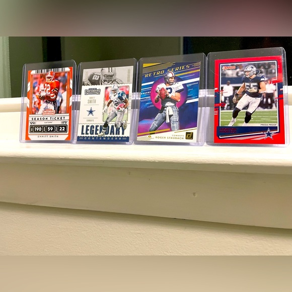 Dallas Cowboys Emmitt Smith / Roger Staubach Panini Football Card Lot - Picture 1 of 11